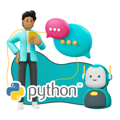 Умный чат-бот на Python - КИБЕРшкола программирования для детей, компьютерные курсы для школьников, начинающих и подростков - KIBERone г. Ховрино